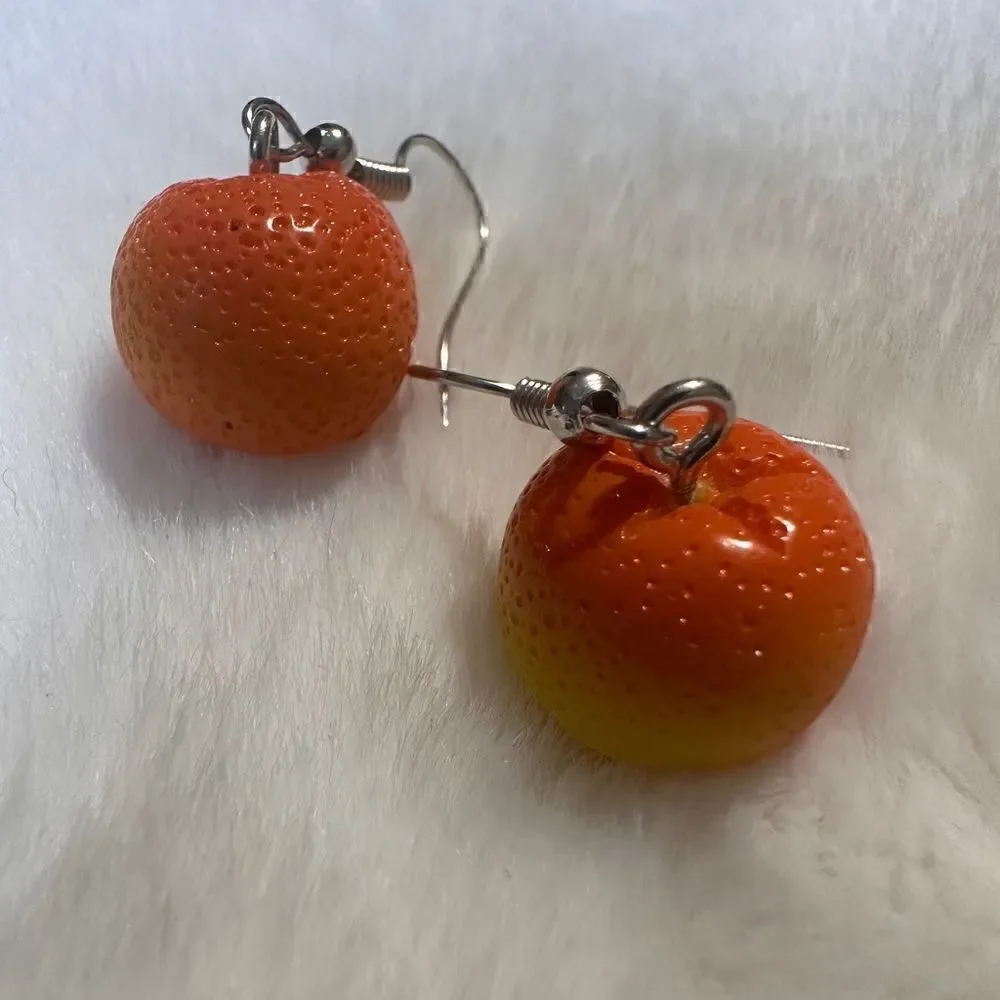 ORANGE women's earrings/ kids